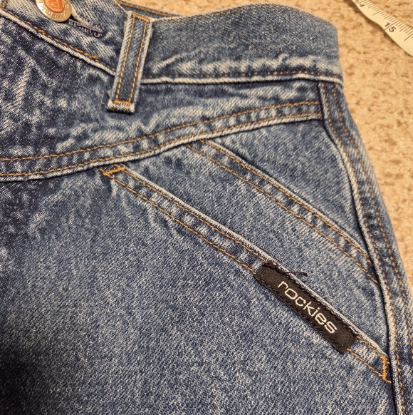 Vintage Rockies Jeans Women's 26 Blue Western Cowgirl Rodeo High Waist - Picture 7 of 7